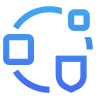 Secure cloud infrastructure icon
