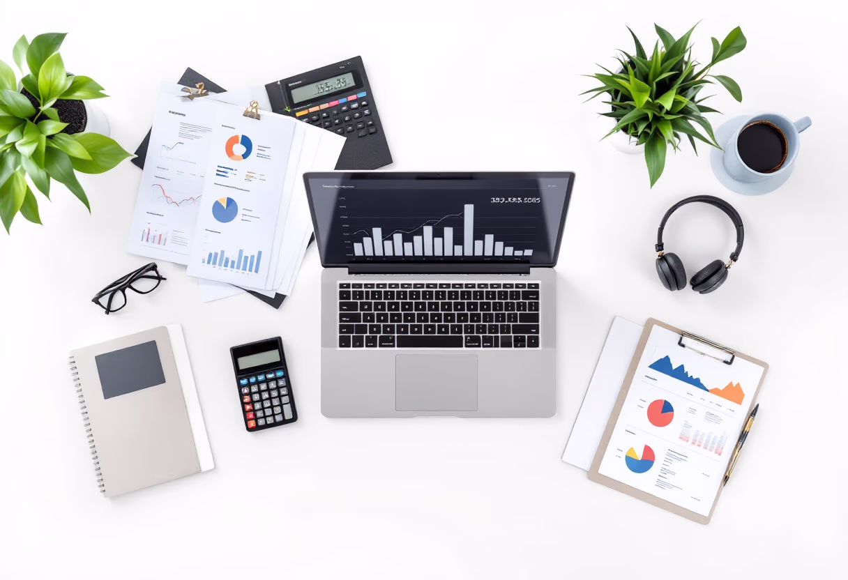 image of accounting tools and documents