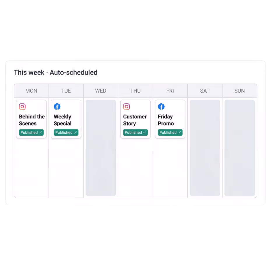 content calendar ready