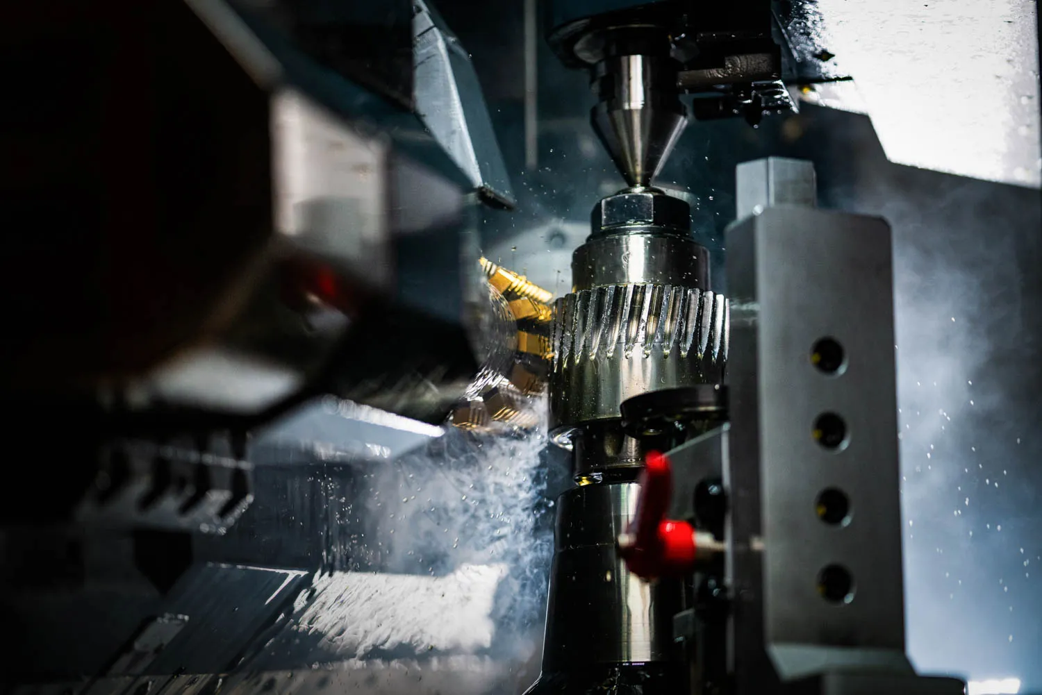 Helios Gear Products Hera 350 CNC gear hobber machining spur gear