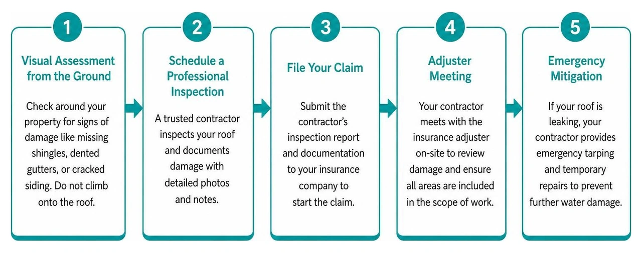 Step-by-step process for handling storm damage and insurance claims Step-by-step process for handling storm damage and insurance claims