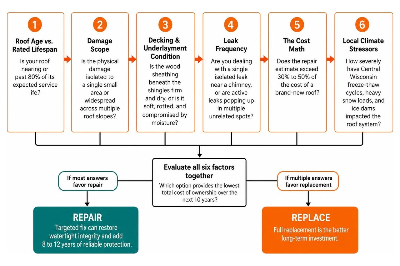Roof Repair vs Replacement Decision Framework Process Roof Repair vs Replacement Decision Framework Process