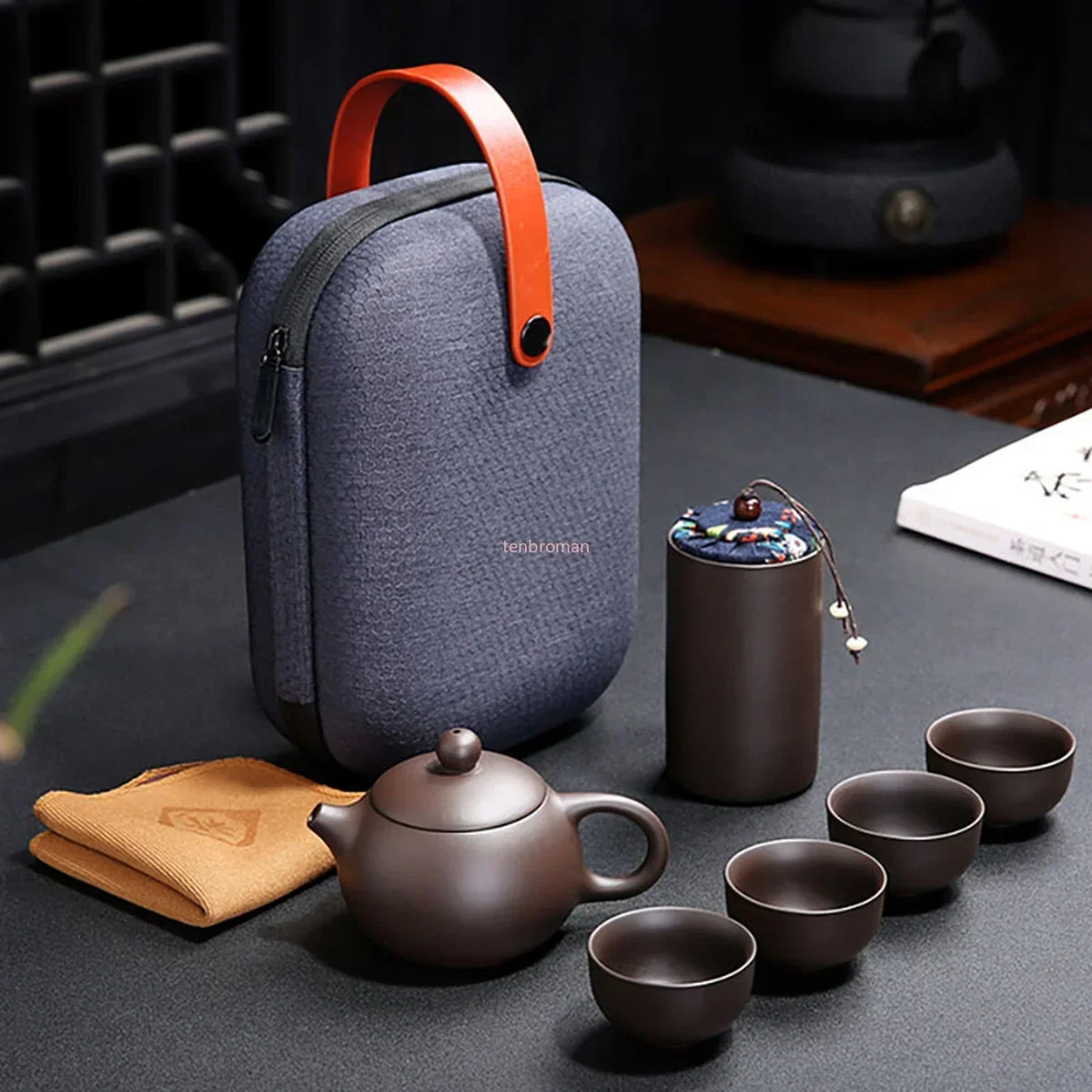SERVICE A THE CHINOIS - Argile – accessoire Feuillages du Monde