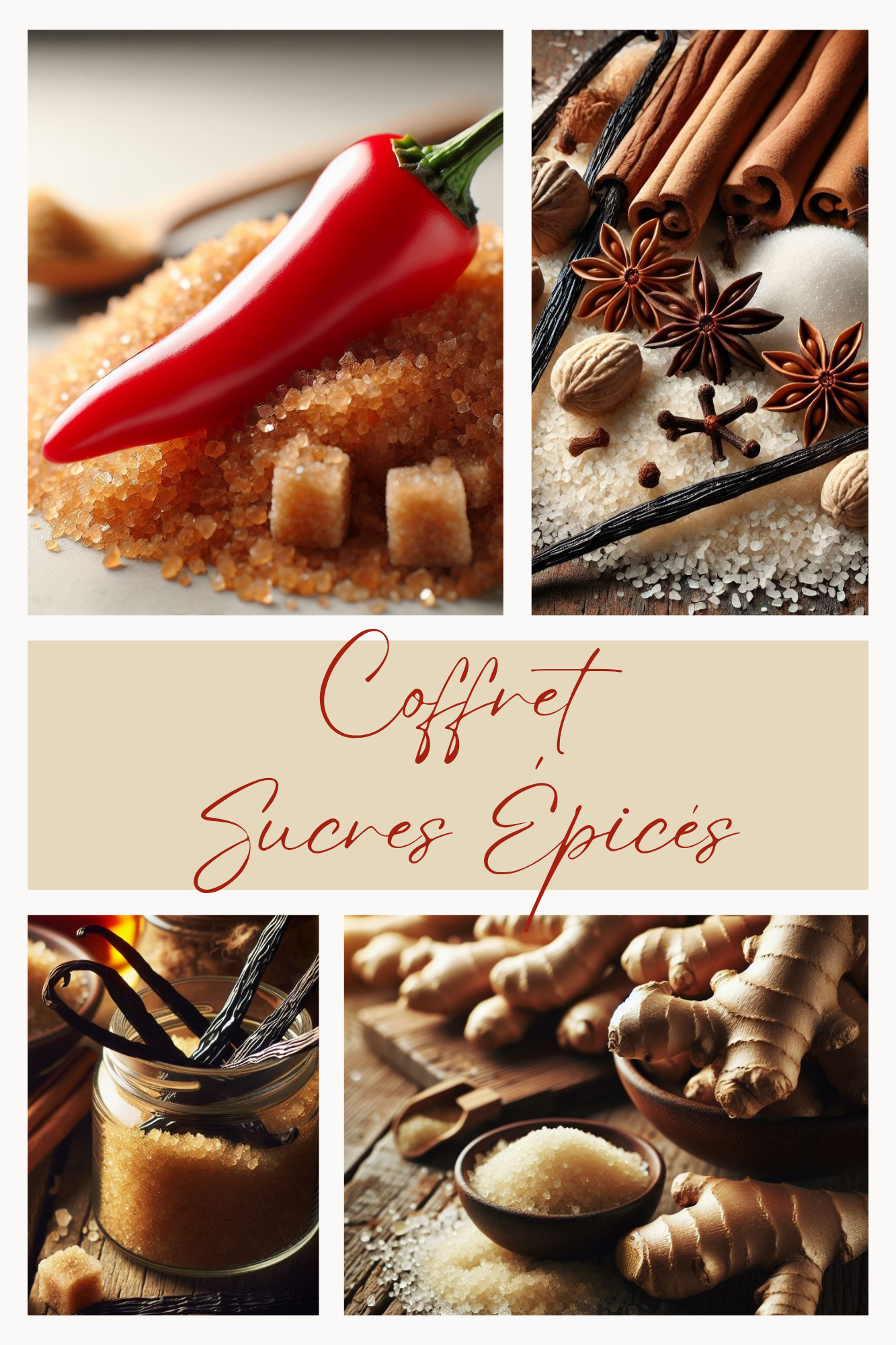 COFFRET DECOUVERTE SUCREE "Epices ta vie !" – coffret cadeau Feuillages du Monde