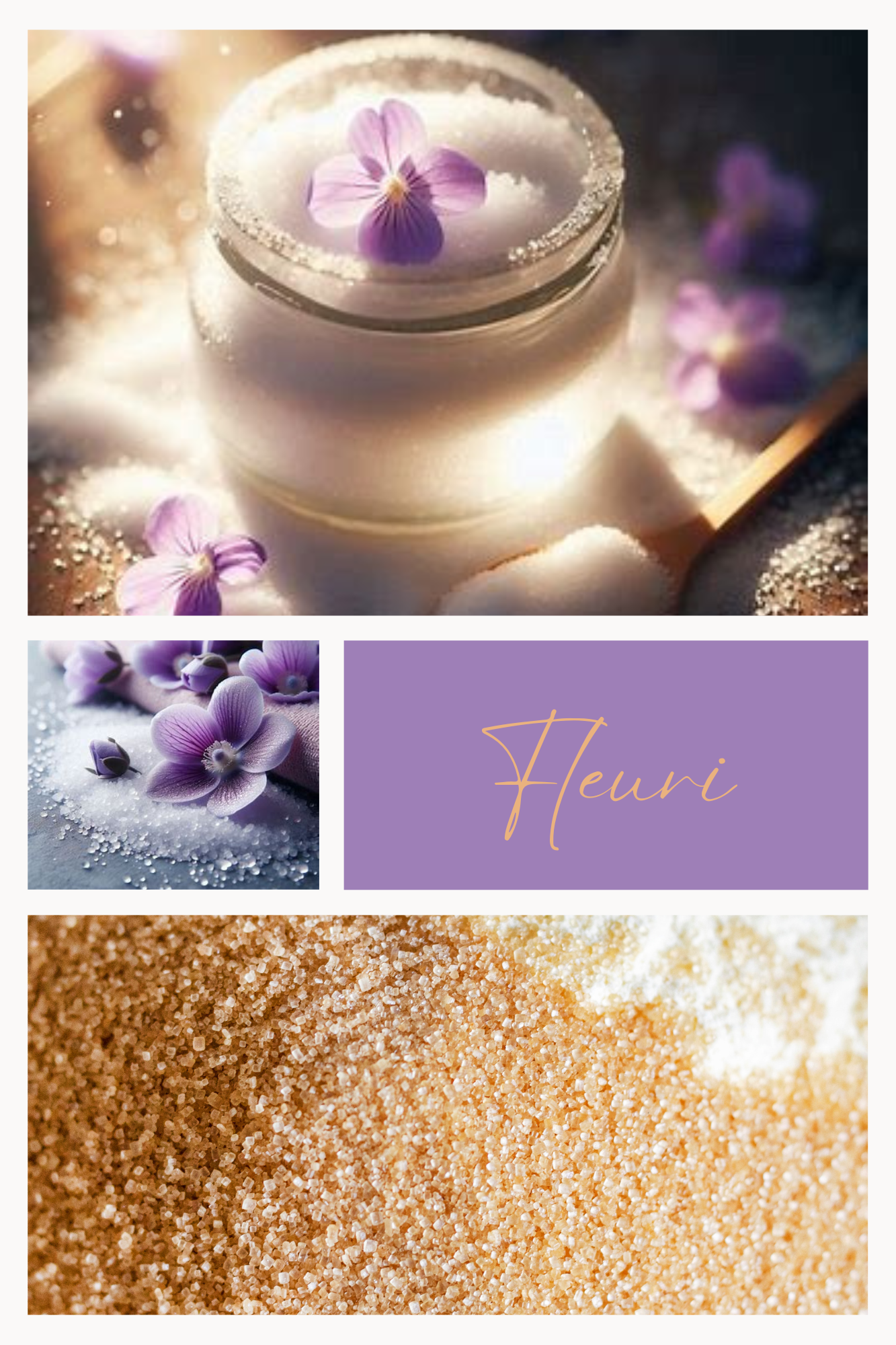 SUCRE FLEURI - Pétales de violette – sucre Feuillages du Monde