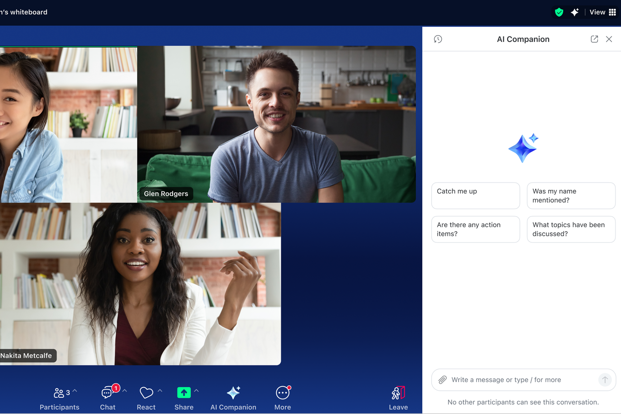 AI Companion is a Zoom-native AI meeting assistant