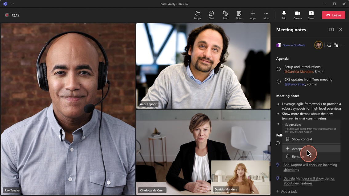 Copilot is a Microsoft Teams AI meeting assistant