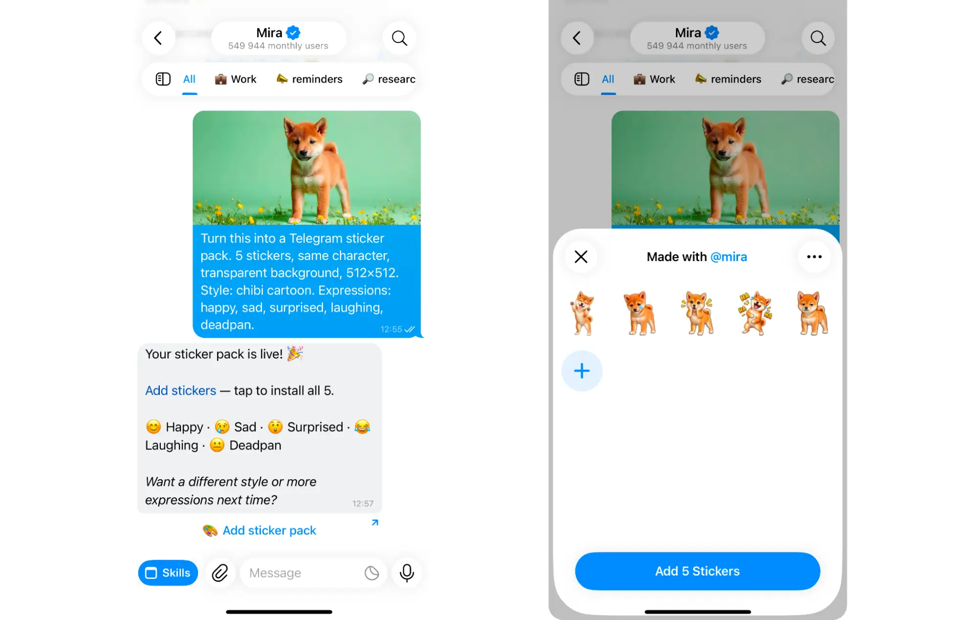 How to turn a photo into stickers with Mira