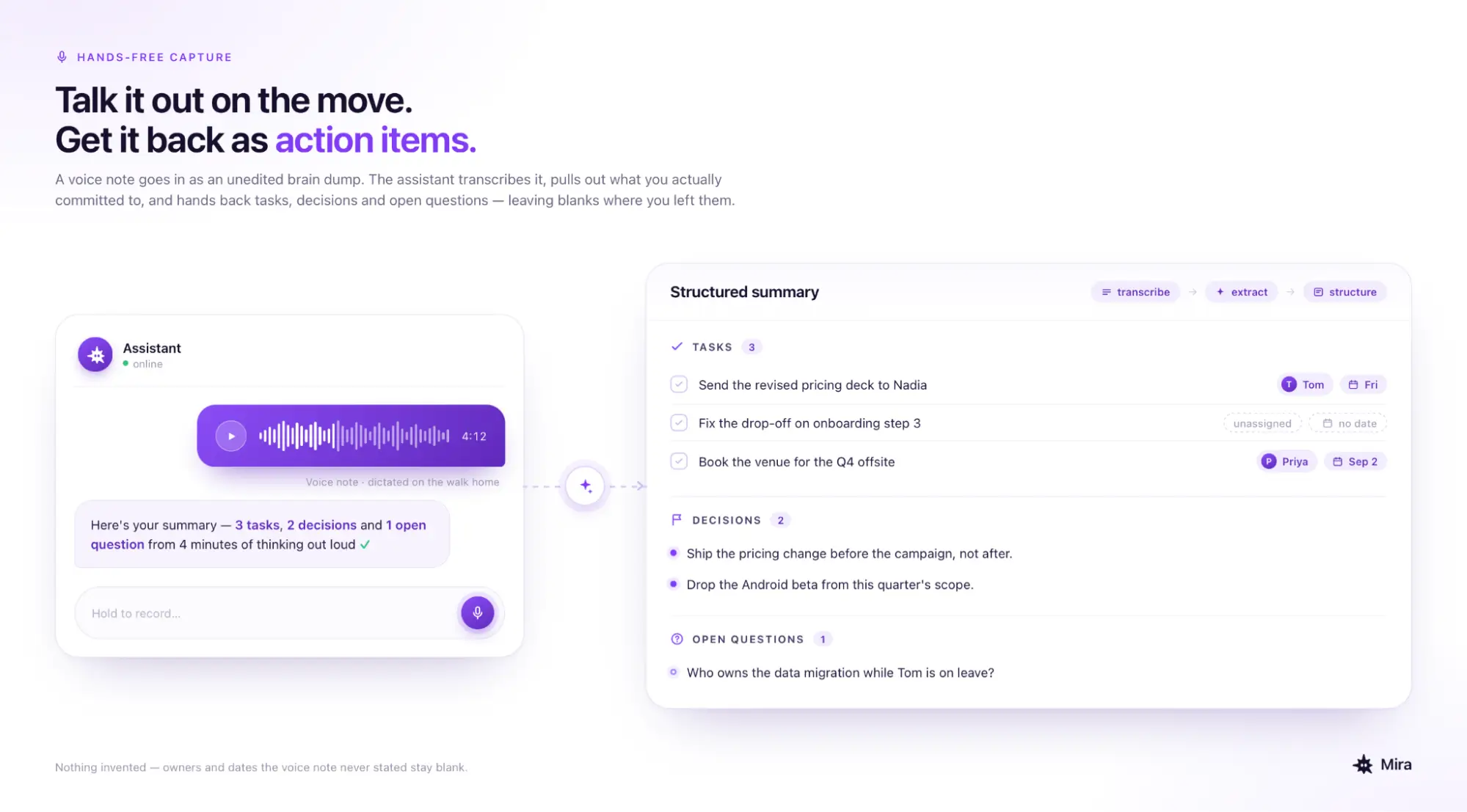 An AI voice assistant understands spoken requests and responds with information or completes tasks
