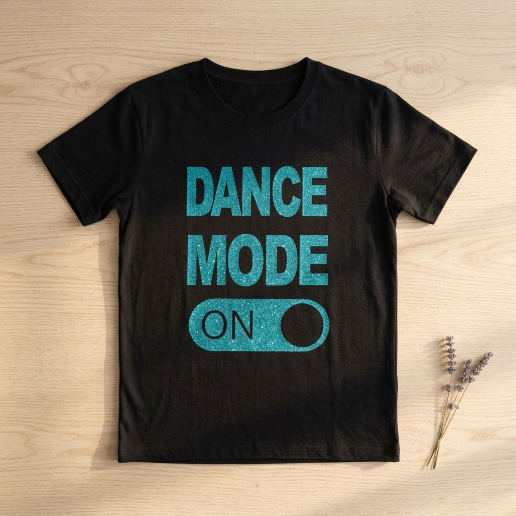 Playera Dance Mode On turquesa