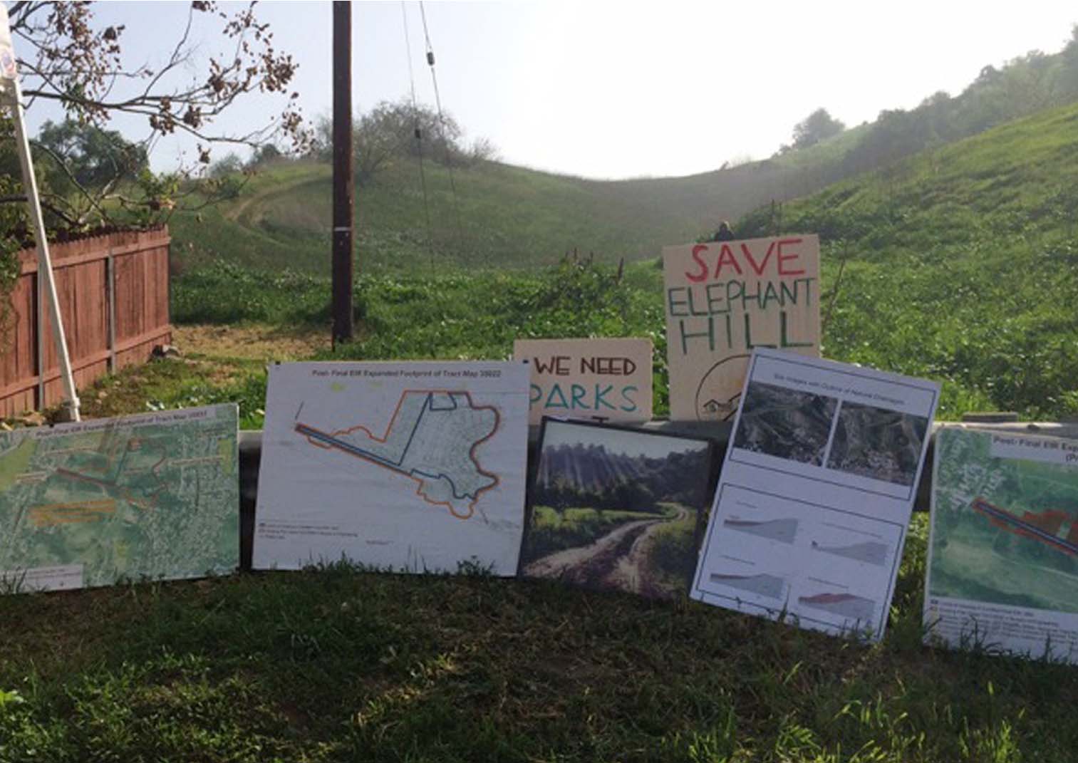 Protest signs - Save Elephant Hill