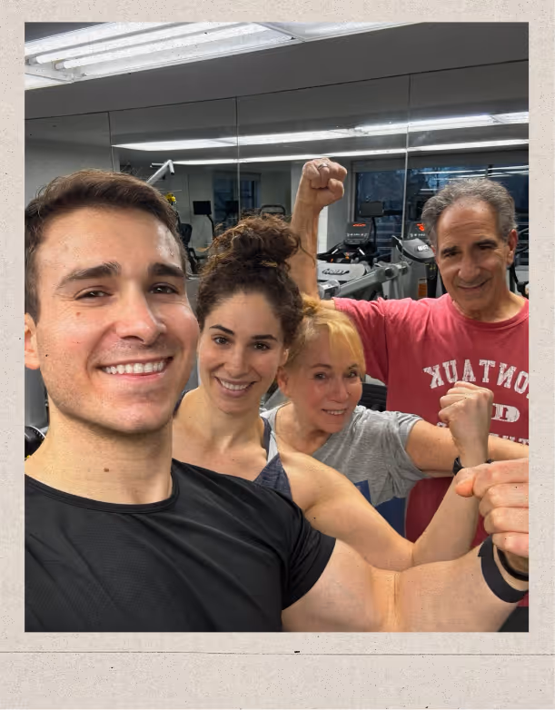 Dylan Gambardella, co-founder at Different Health, training with friends