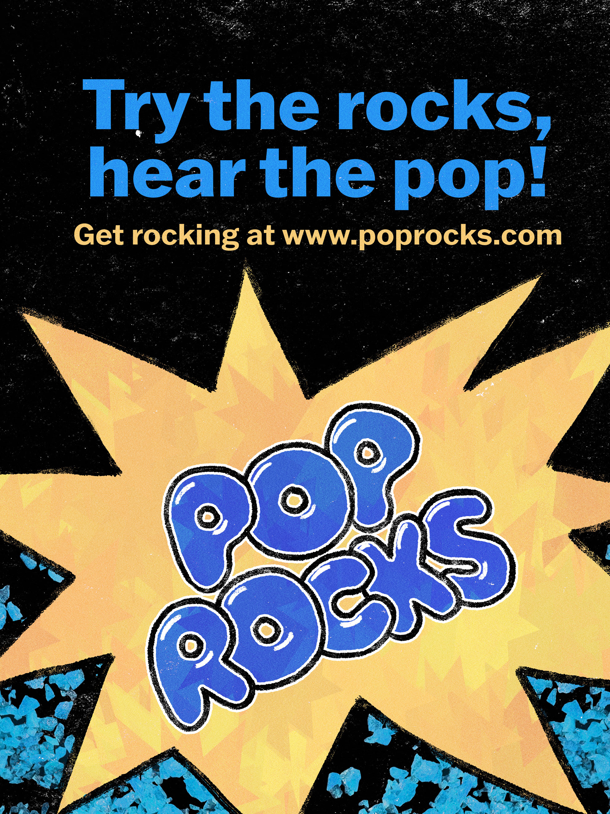 Image of Nicole Collado's fictional Pop Rocks advertising campaign.