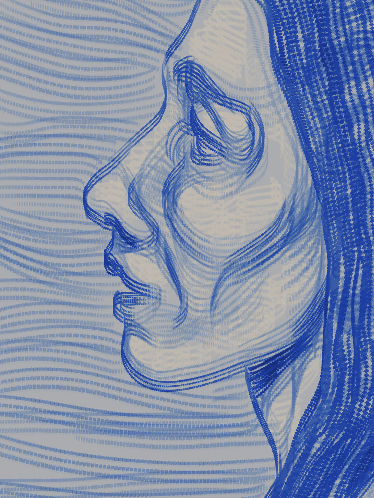 Digitally illustrated portrait by Nicole Collado