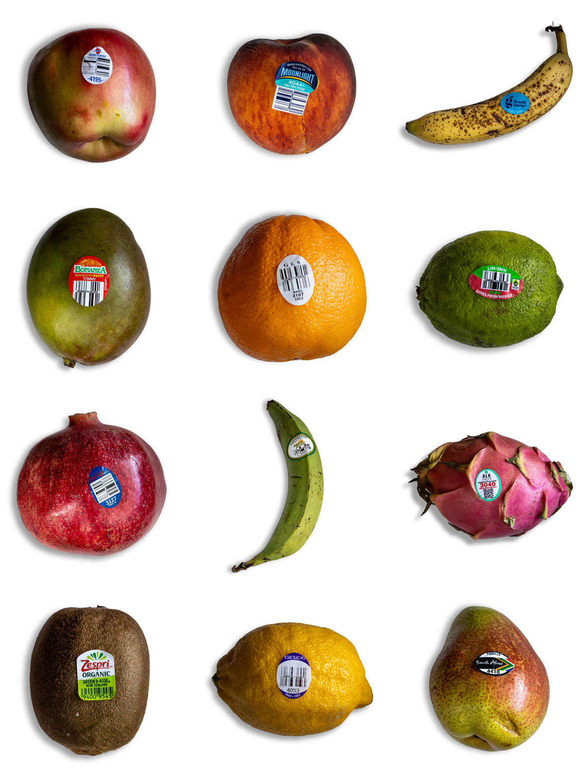 Fruit typology photographed and edited by Nicole Collado.