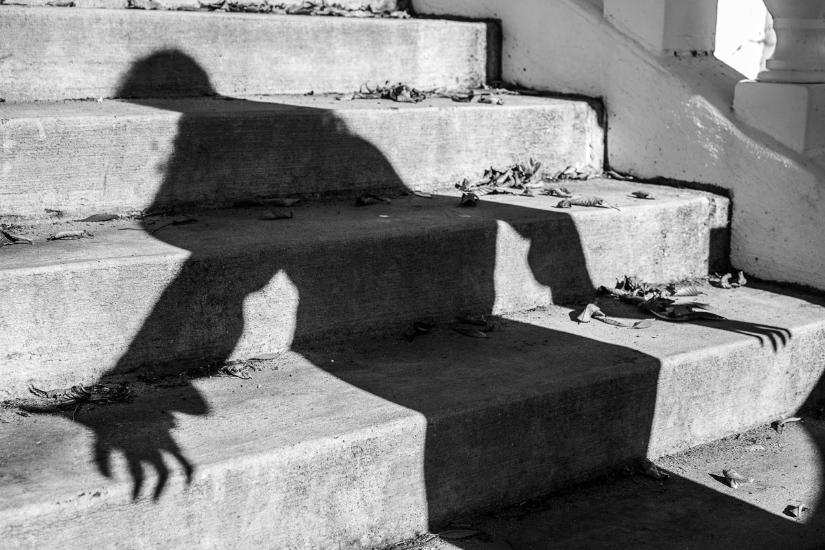 Image 4 from Nicole Collado's black and white photography series, done in a photography class