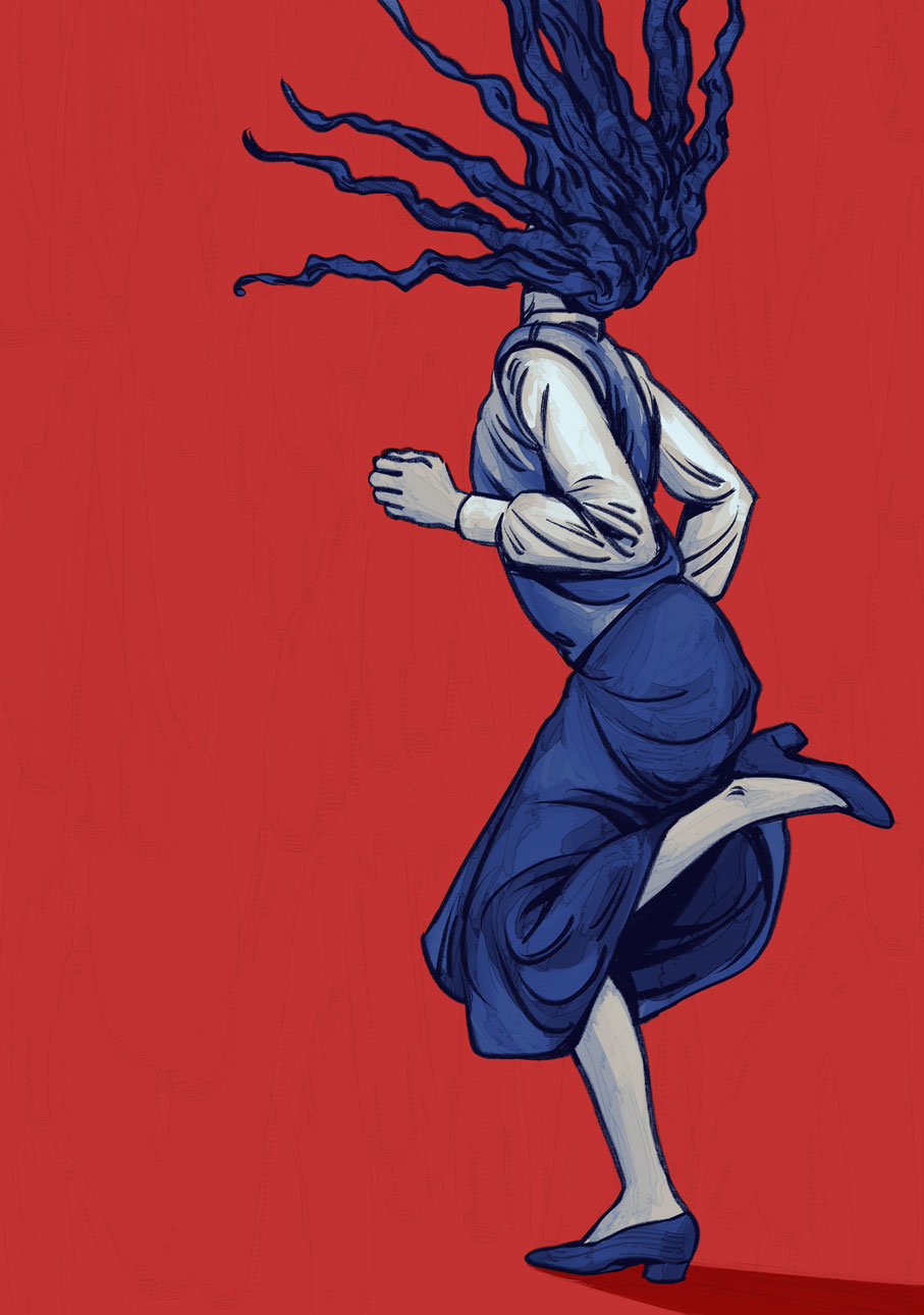 Character illustration by Nicole Collado.
