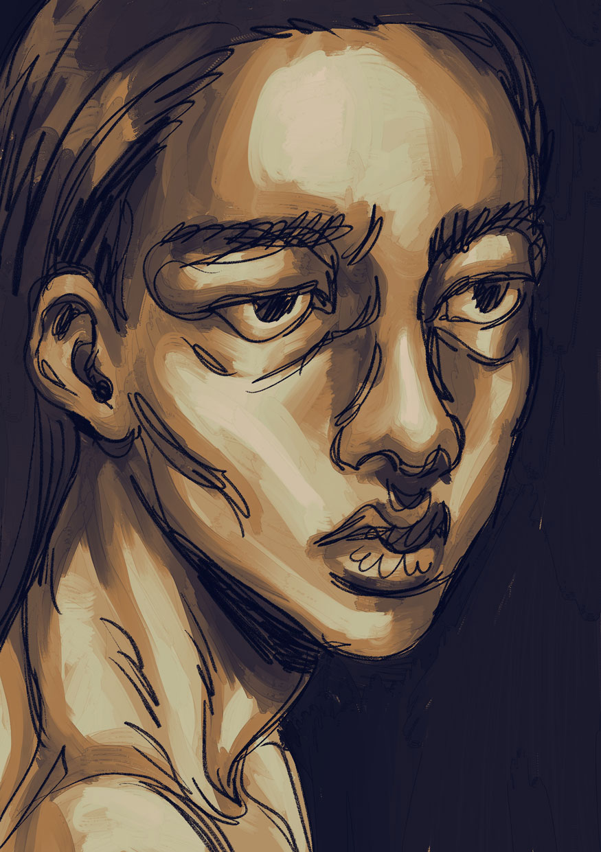 Character illustration by Nicole Collado.