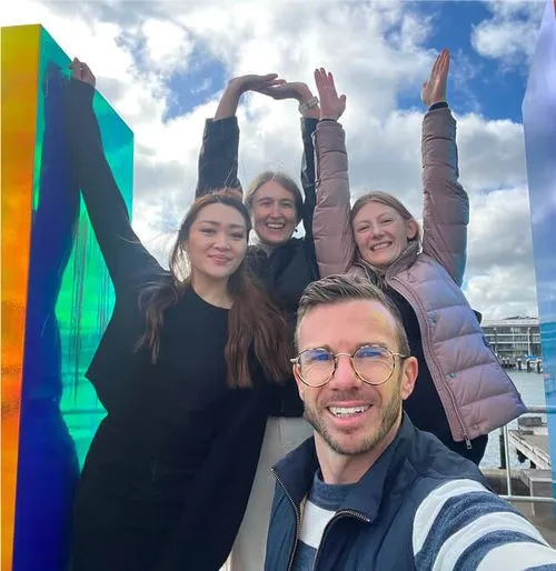 Hayden Judd and the team at the Wellington sign