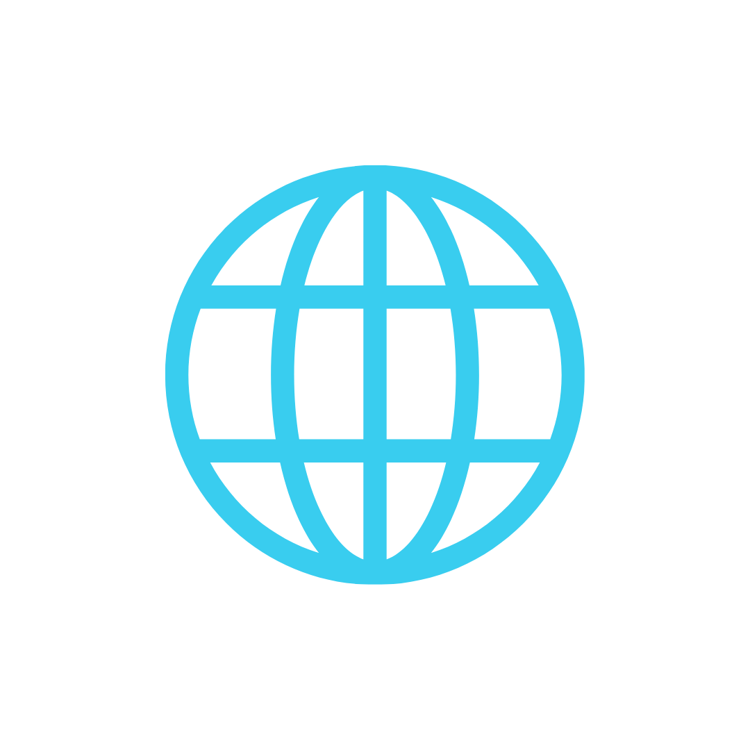 Blue icon of a person with a speech bubble near the head on a transparent background.