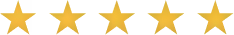 Five gold stars in a horizontal row indicating a five-star rating.