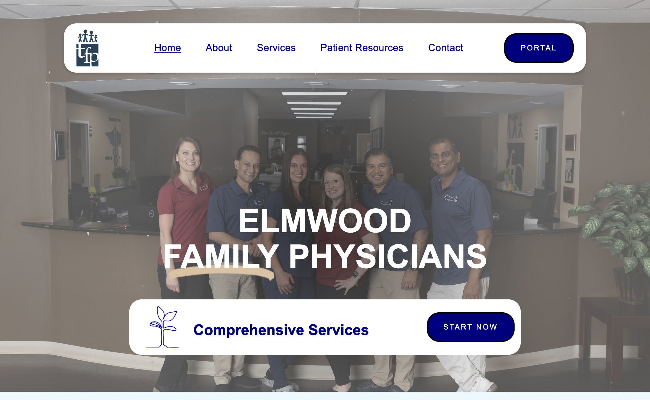 Elmwood Family Physicians homepage