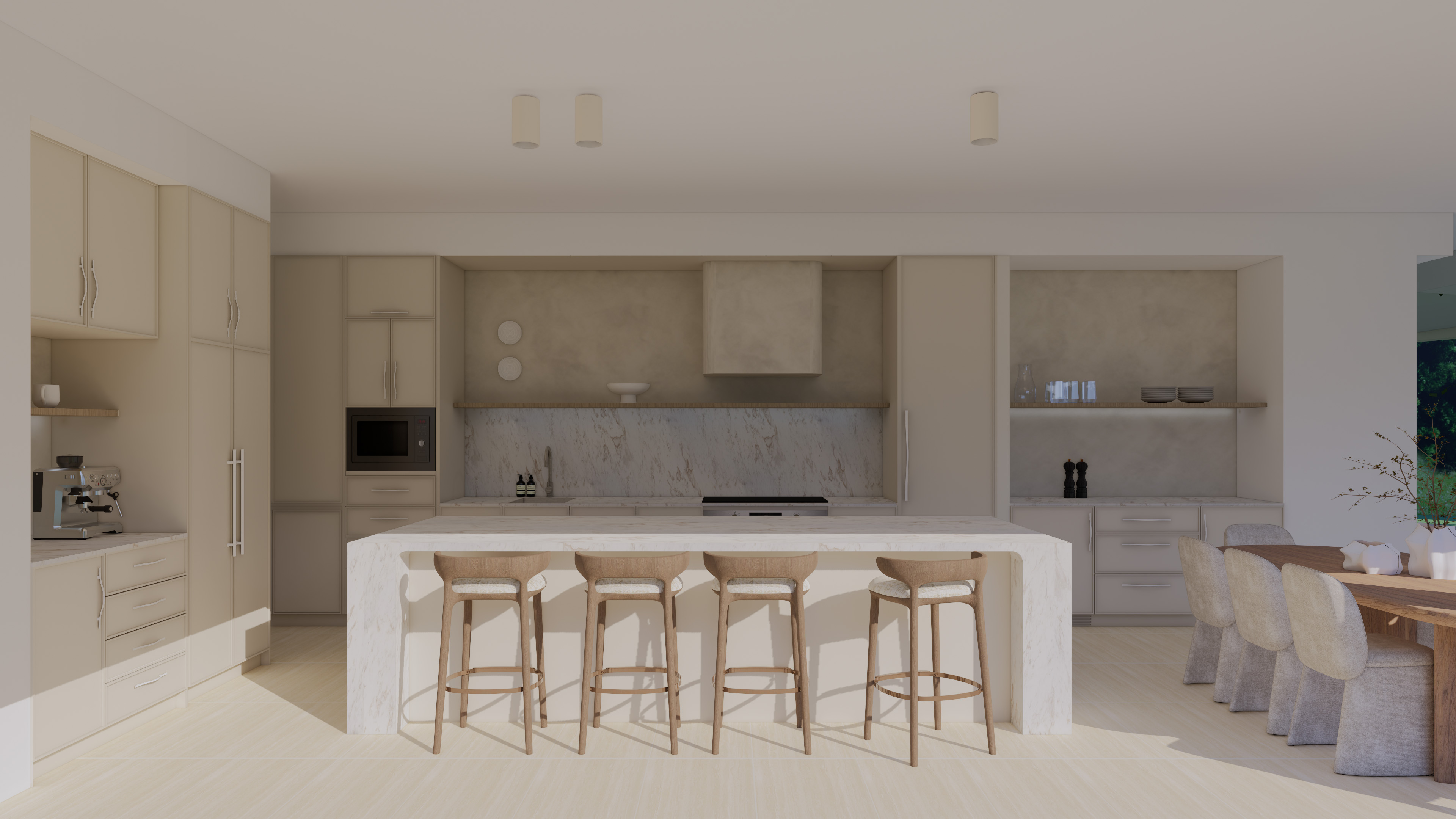 Defined by its attention to detail, this contemporary residence celebrates the beauty of restraint. Layered textures, bespoke moments and carefully curated finishes work together to create an interior that feels sophisticated without excess. The result is a home where every element has been intentionally resolved, delivering a quiet confidence that speaks to enduring quality and craftsmanship.