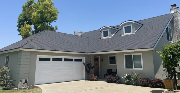 Damaged residential roof before repair in Los Angeles County with missing shingles and visible wear before 3B Roofing service