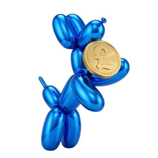 Balloon dog with coin