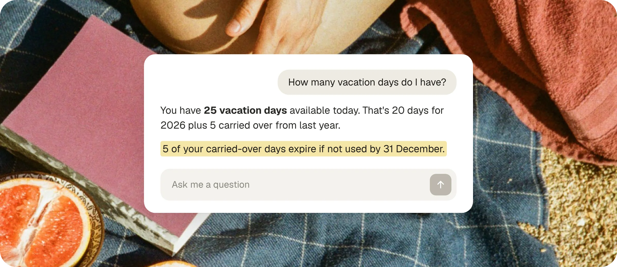 Ask the assistant which days expire