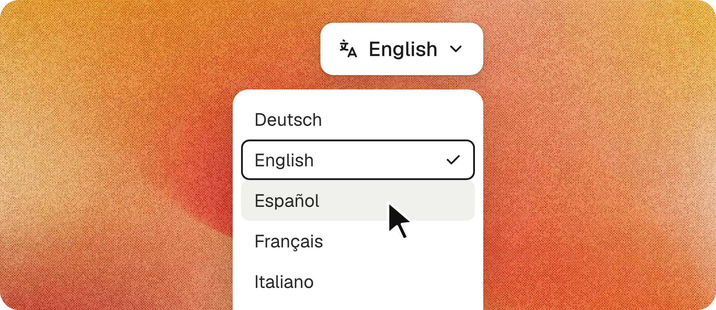 Pick your language before you sign in