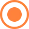 Orange concentric circles on gray background forming a target-like design.