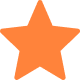 Solid orange five-pointed star icon.