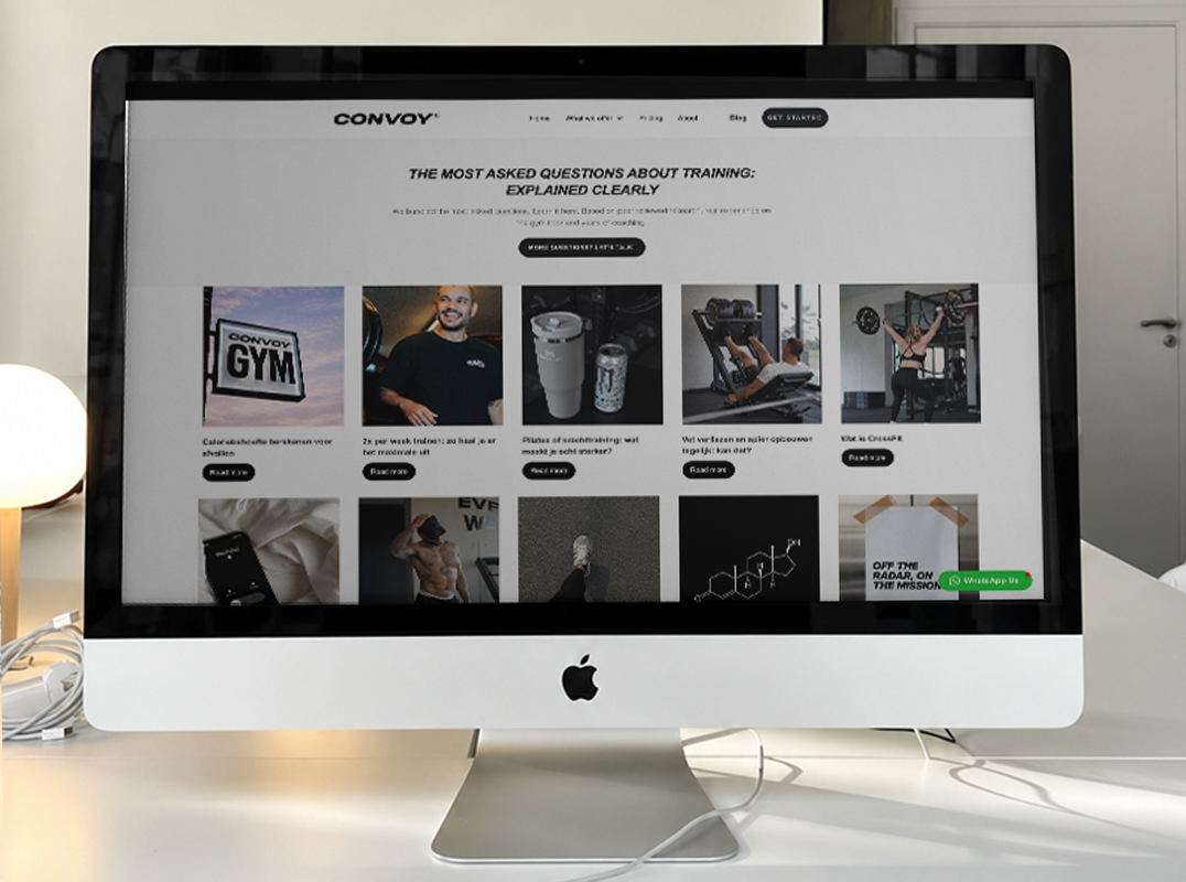 Convoy Gym website homepage