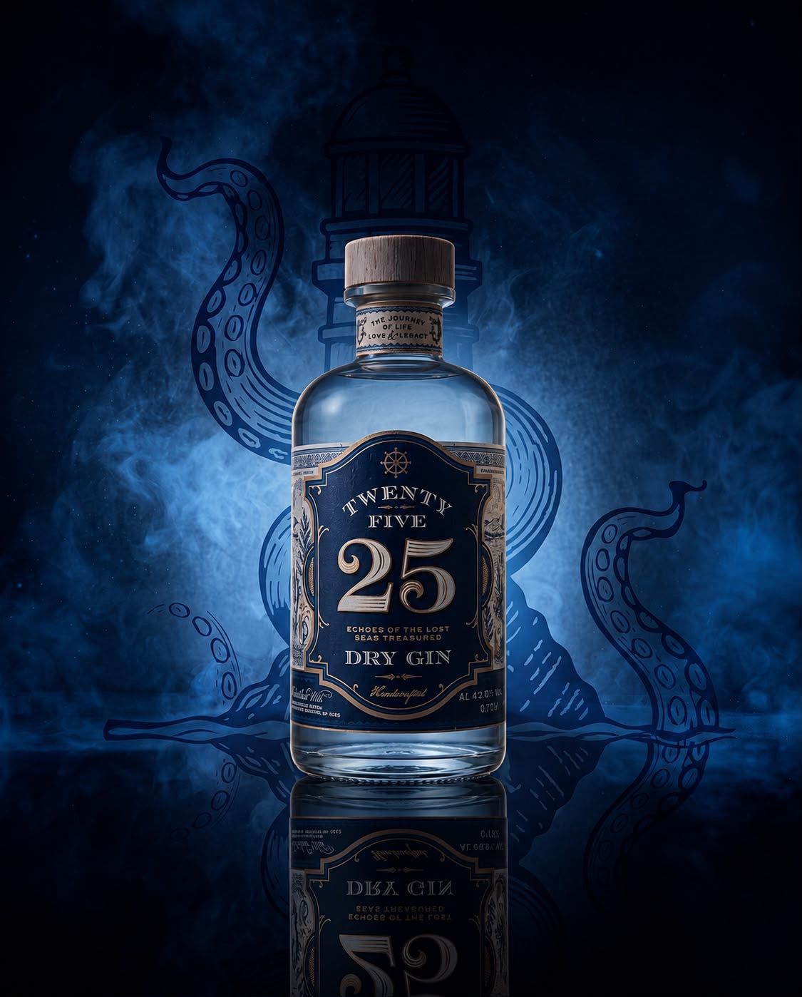 25 Dry Gin bottle