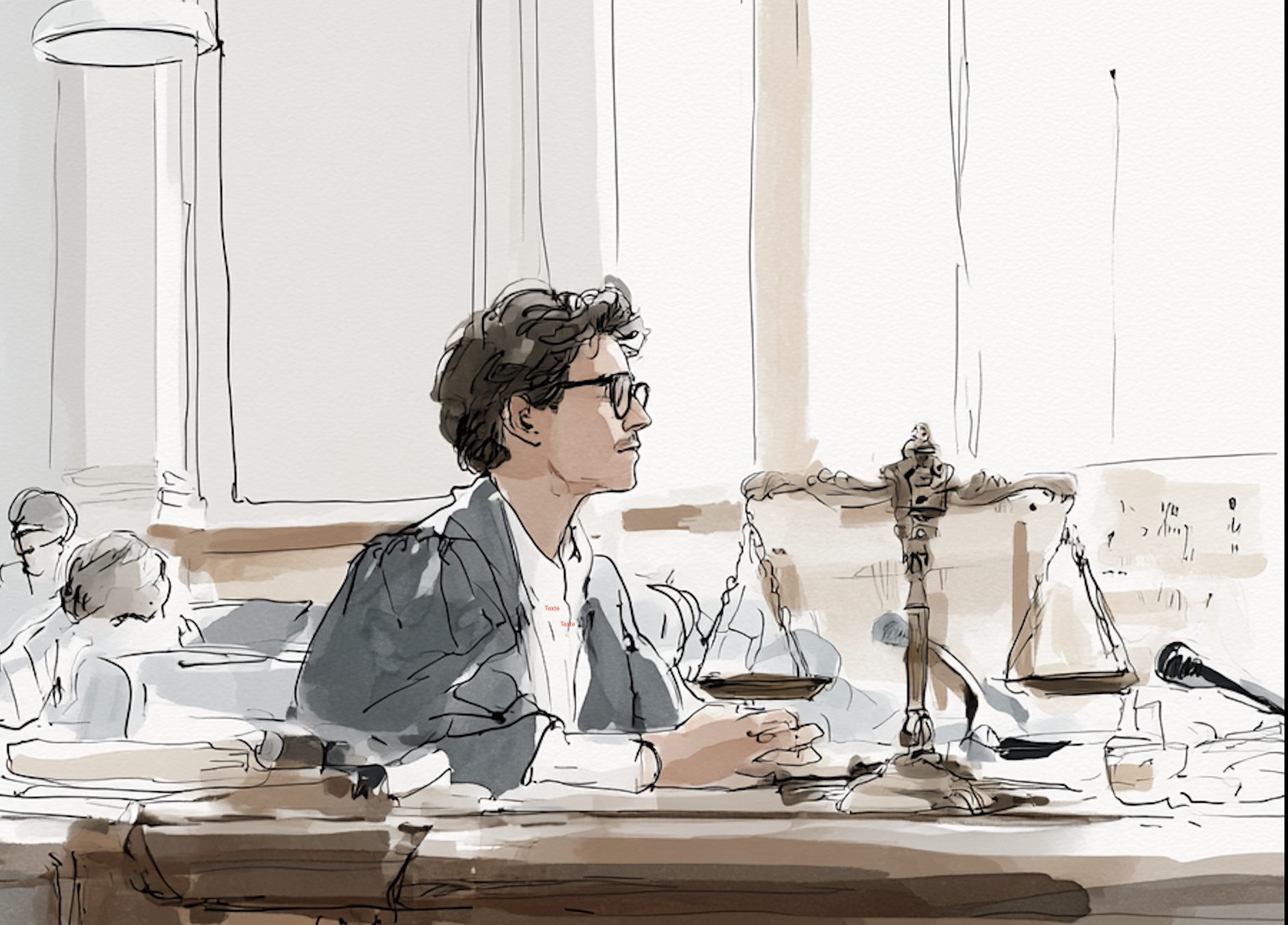Un avocat devant la cour