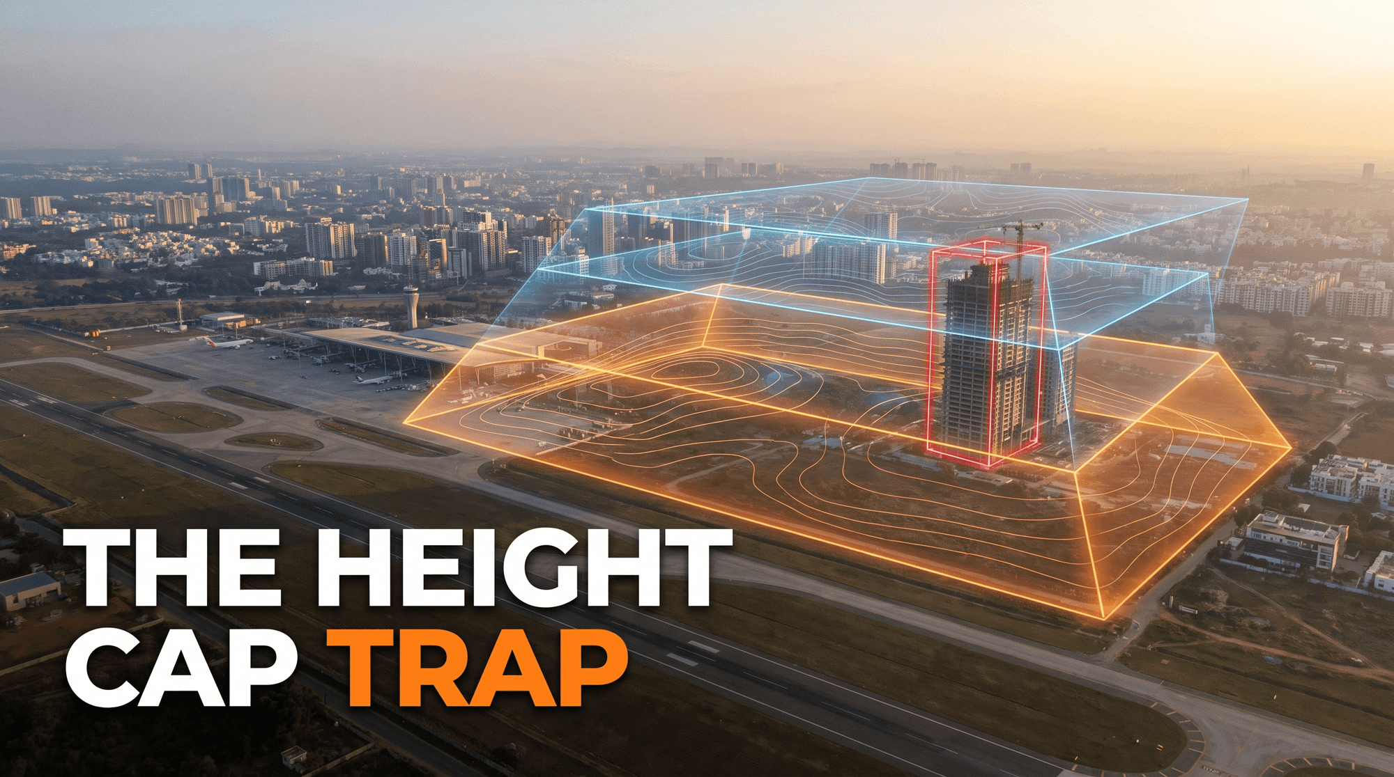 Airport building height restriction map