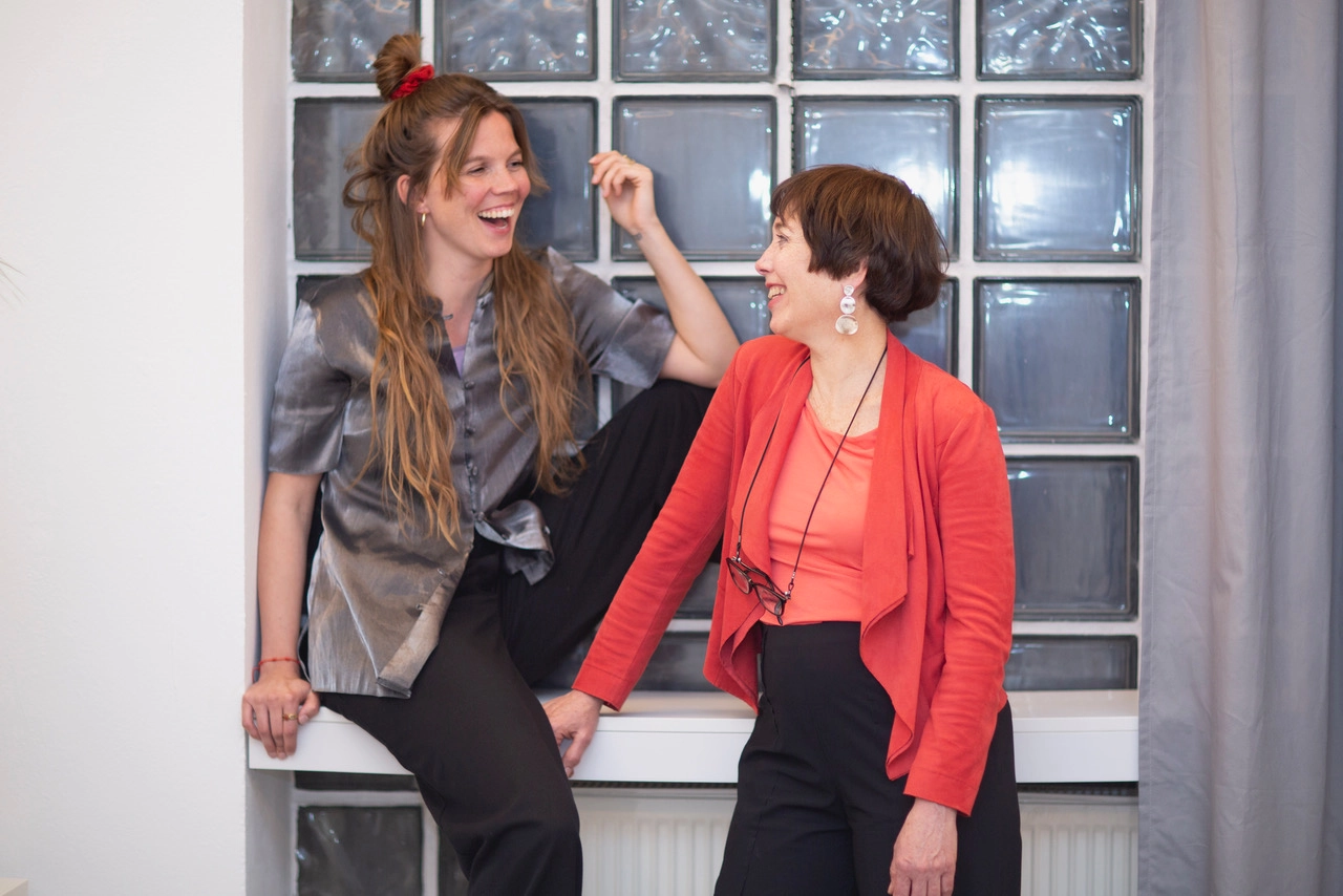 Dyane Neiman and Esther de Bruijn, co-founders of Female Speaking Berlin