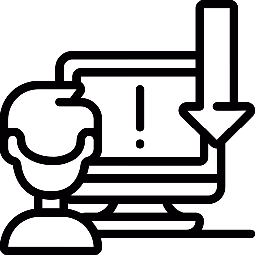 Icon showing a bug with a shield in front, symbolizing reducing errors.
