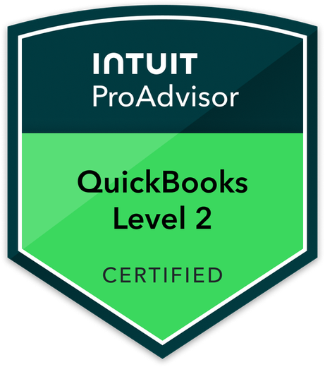 Intuit ProAdvisor QuickBooks Level 2 Certified badge