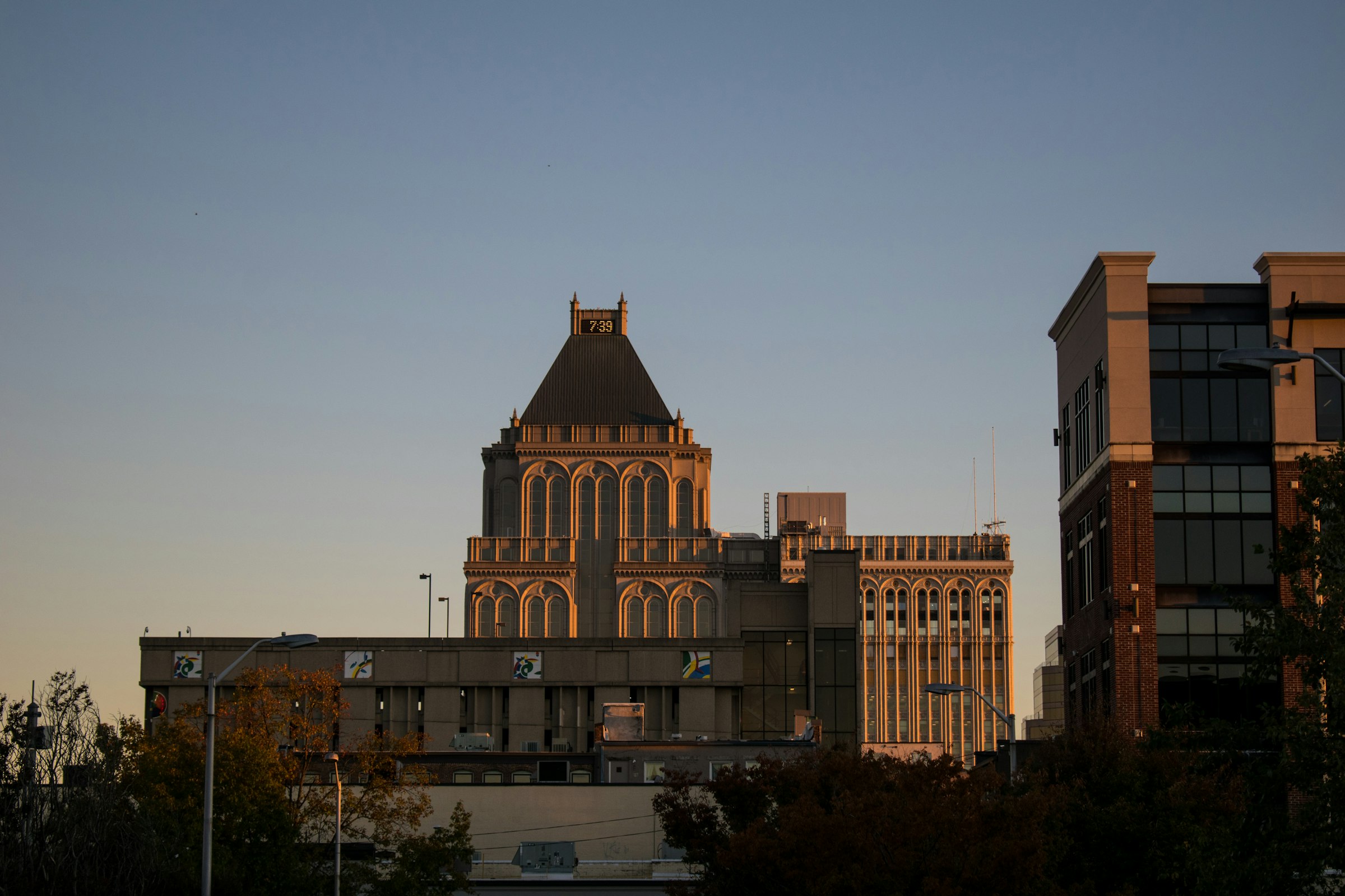 Downtown Greensboro, North Carolina at sunrise