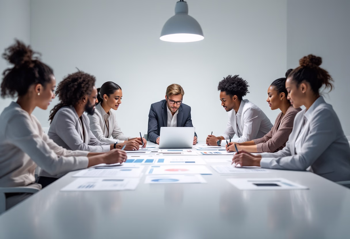 image of team collaborating on a project