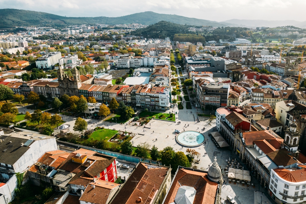 View over the city of Braga in Portugal
