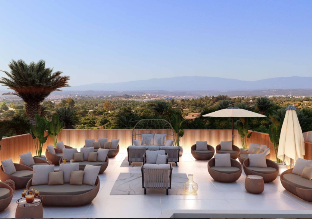 Aerial view over the Algarve from the Quinta Heights development in Ferragudo