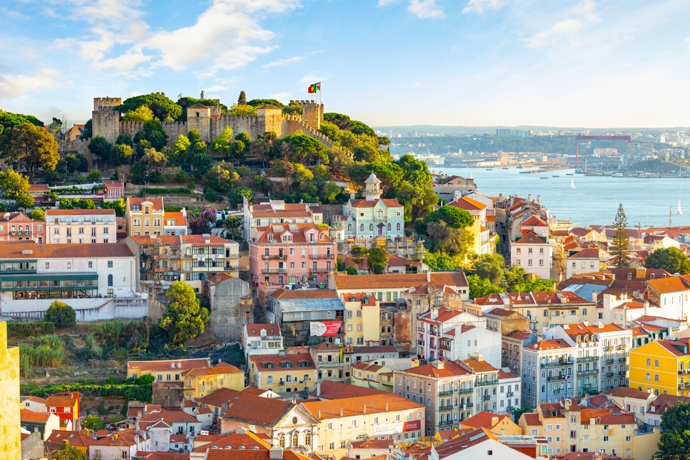 Lisbon skyline in Portugal