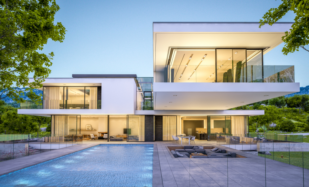 Modern luxury home in Portugal with swimming pool