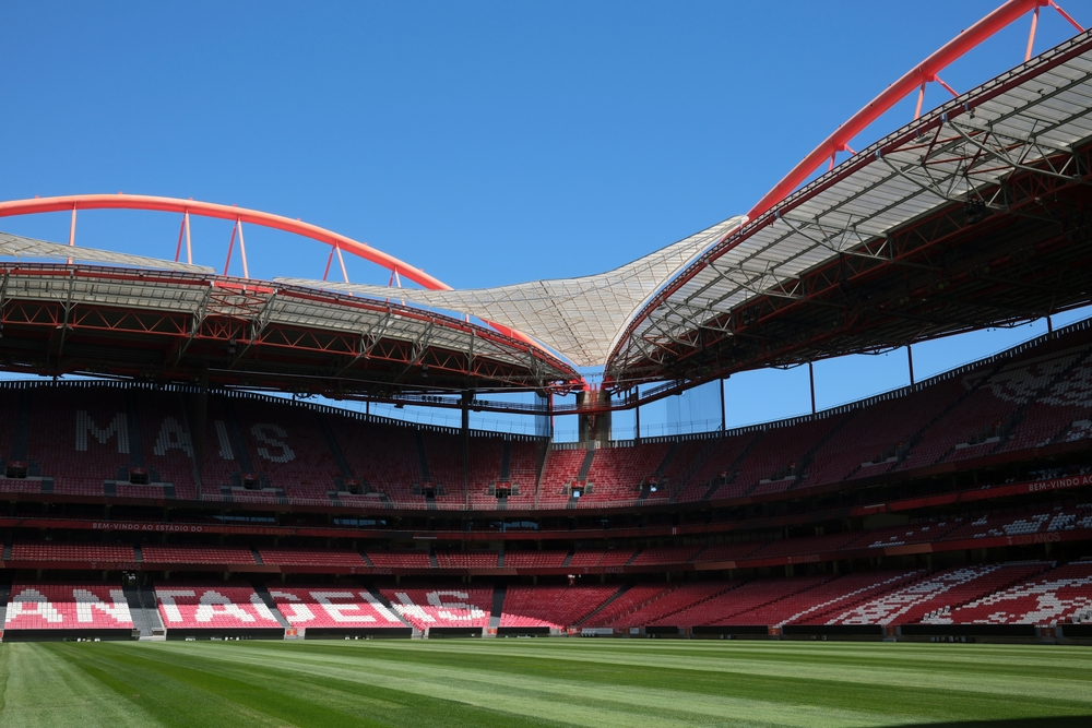 Benfica football stadium in Lisbon during the day