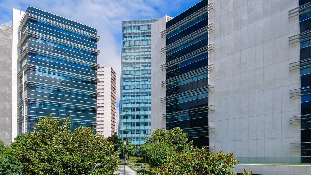 High rise buildings in Lisbon Portugal