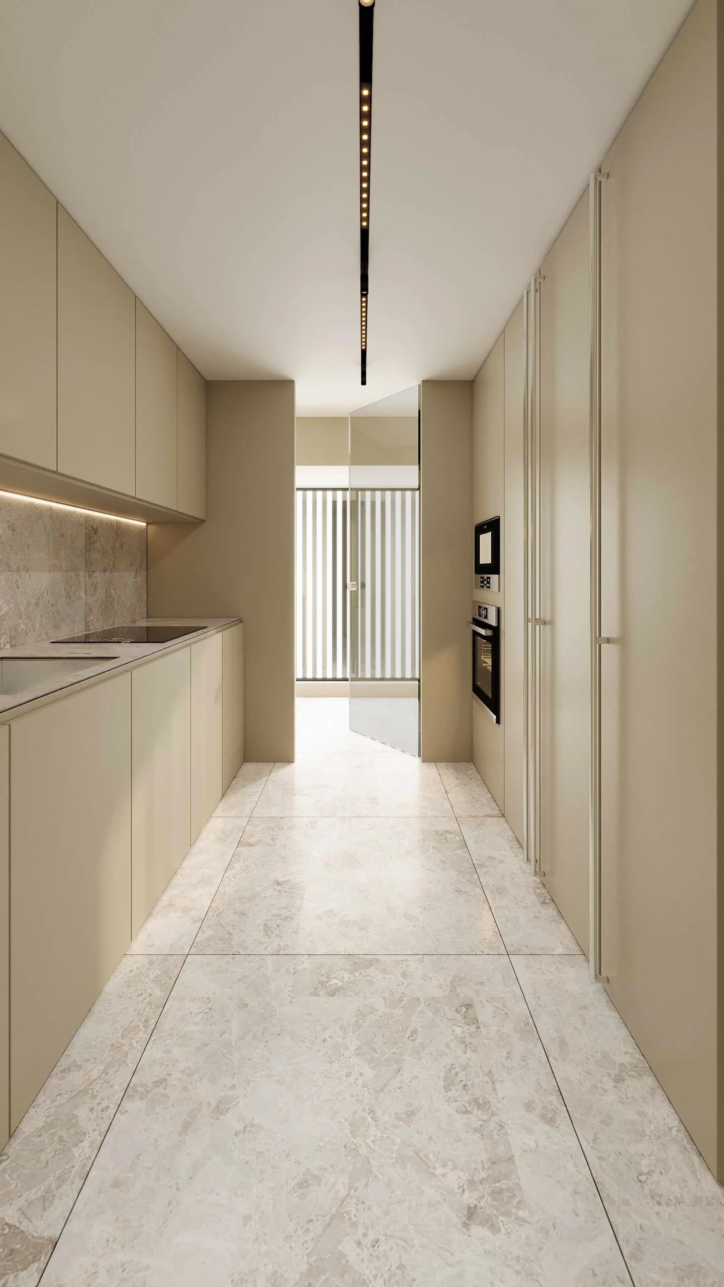 Modern kitchen interior in Art House Social Vertical1 development, Portugal.
