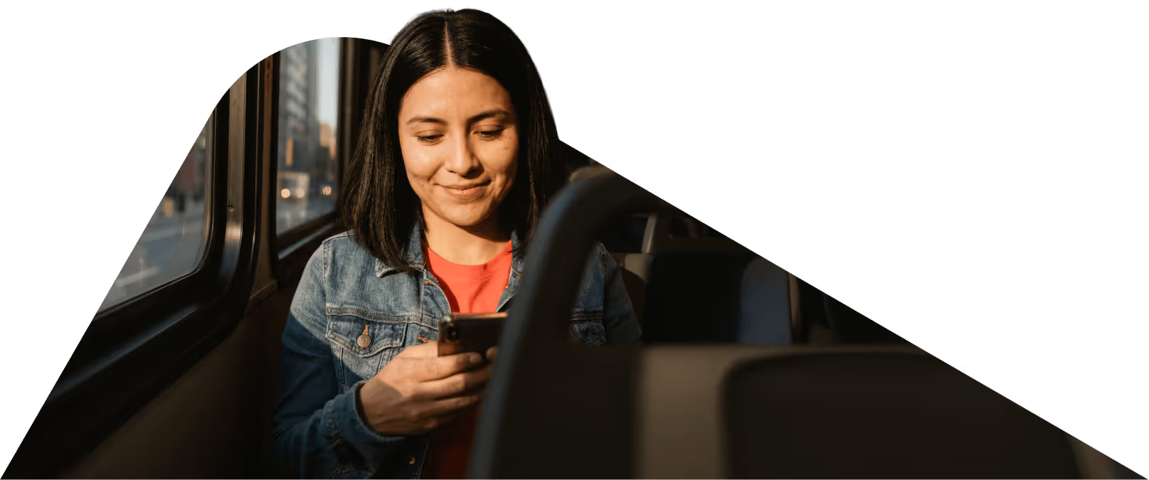 Woman using mobile banking app on her phone